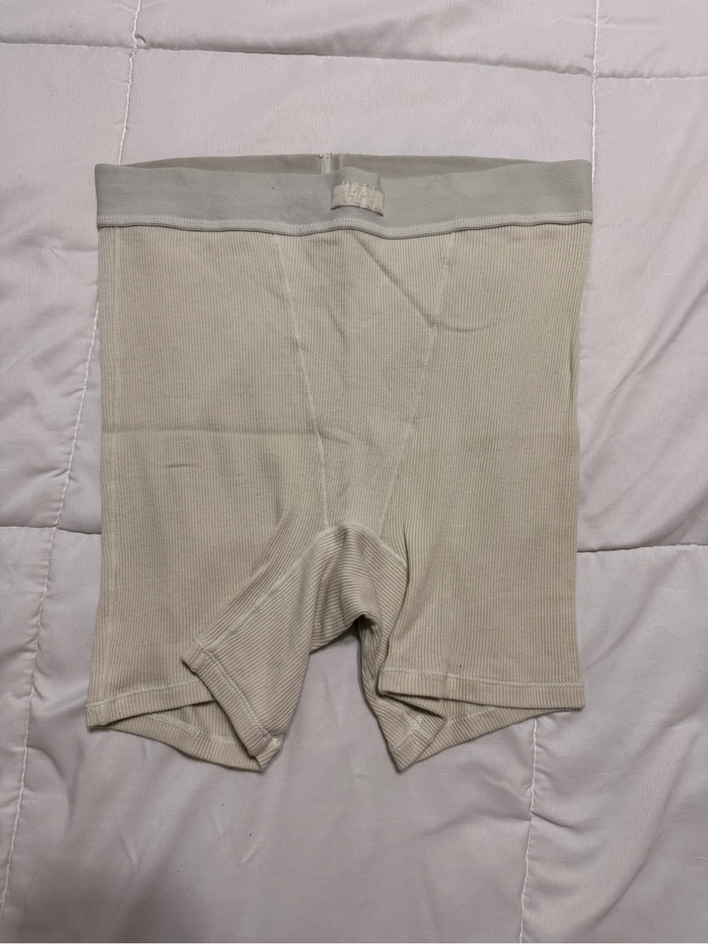 SKIMS Ribbed Boxer Briefs in Cream
